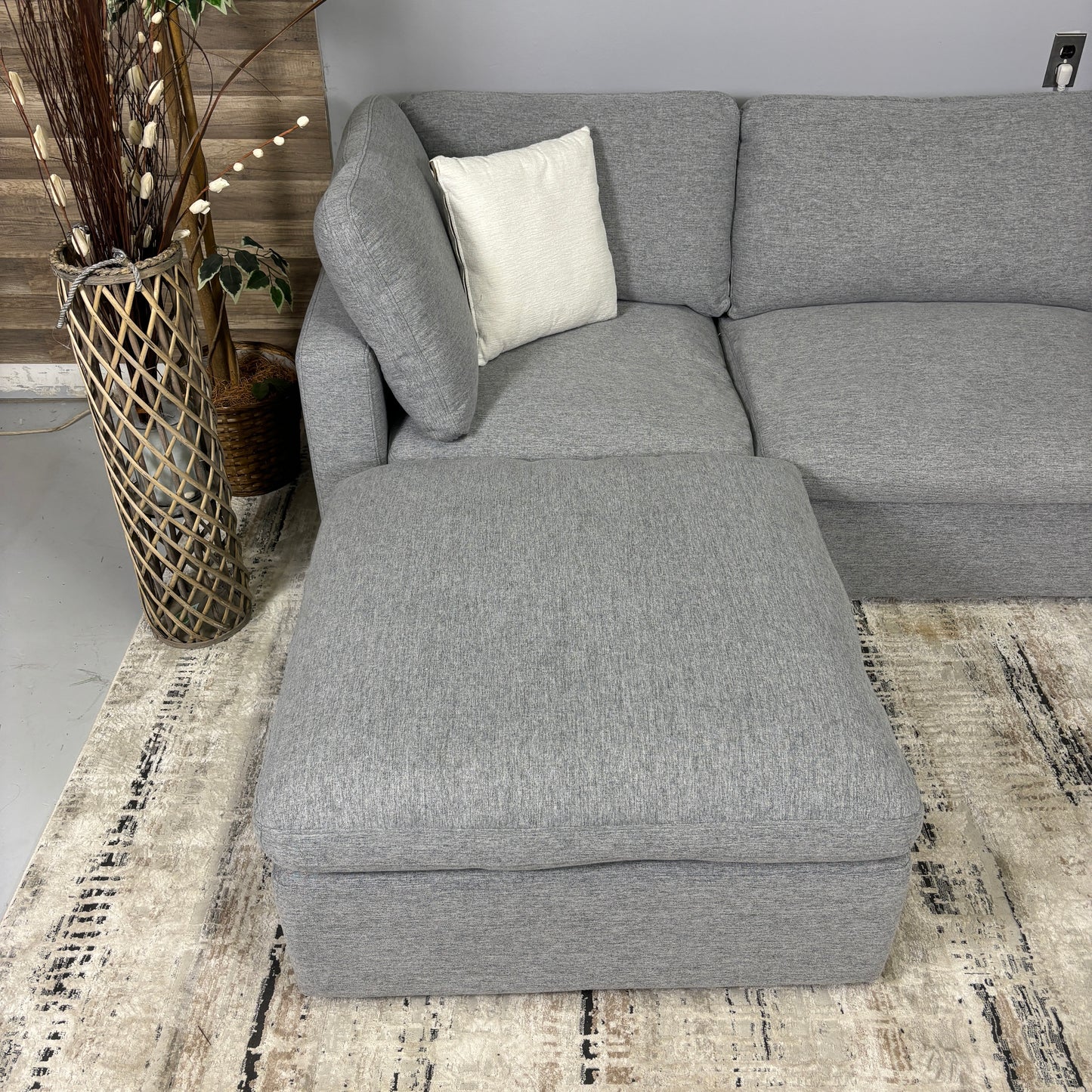 Grey 4-Piece Modular Sectional