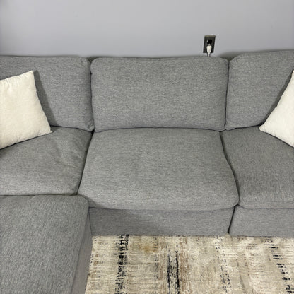 Grey 4-Piece Modular Sectional