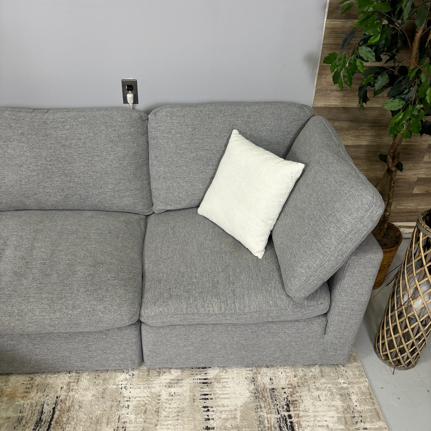 Grey 4-Piece Modular Sectional